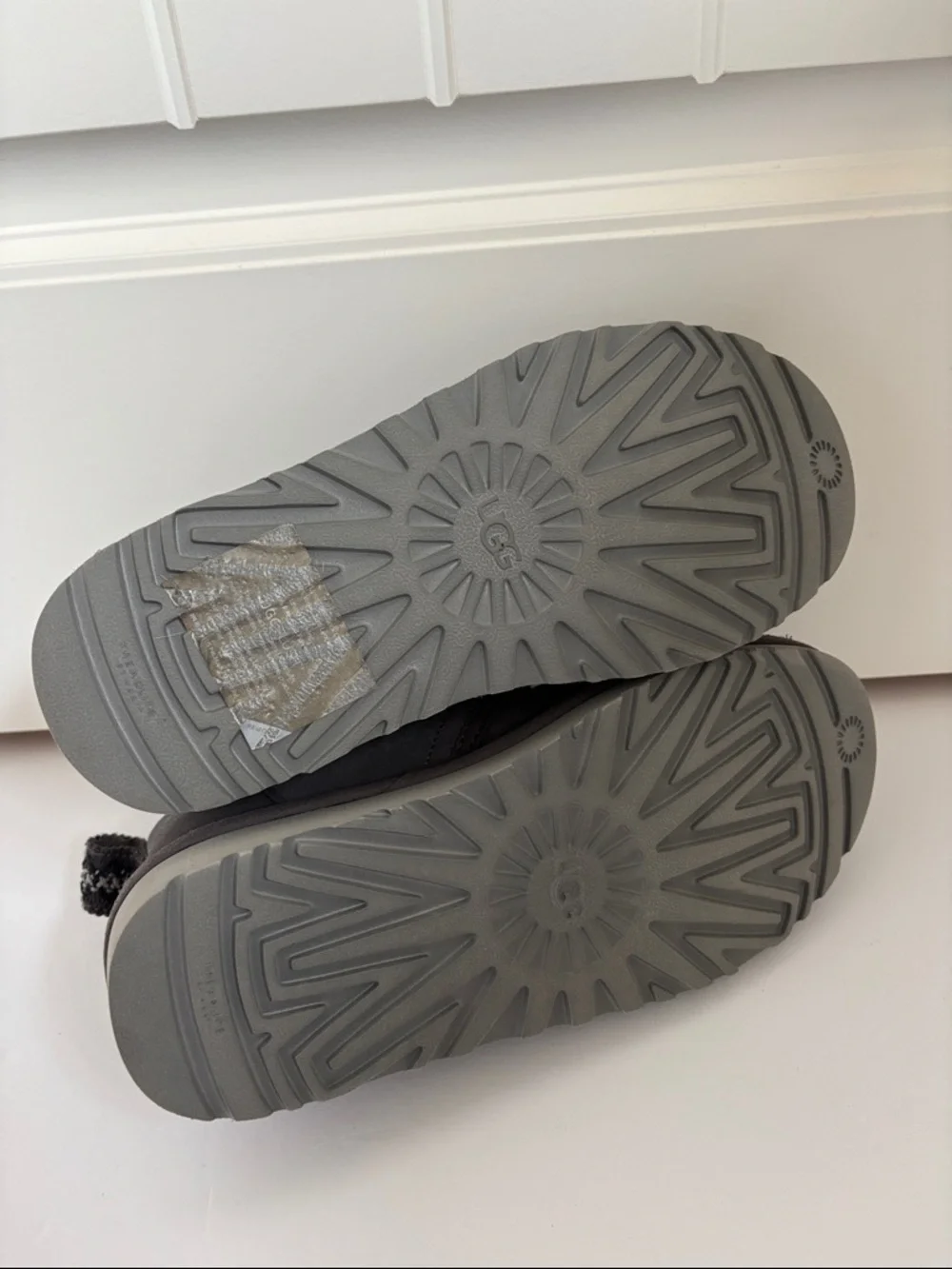 Ugg Neumel Flex Pull On‎ Boots Gray Suede Plush Sherling 1106995 Men's Size 7